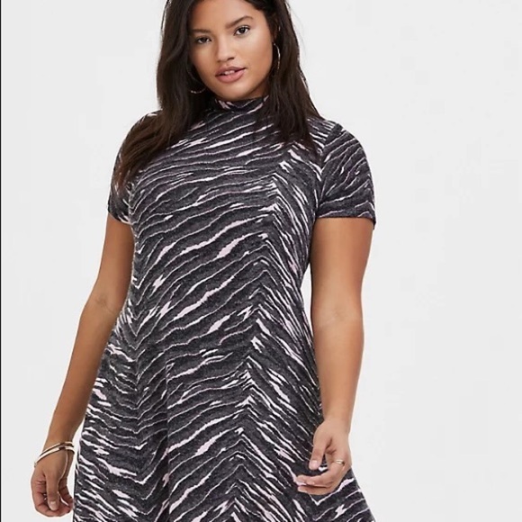 Torrid Purple Zebra Dress - Picture 1 of 12